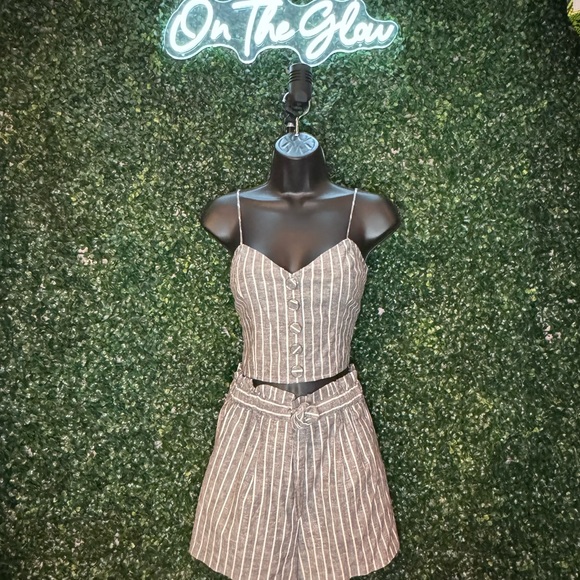 NWT‎ Express Matching Tank & Shorts/ Gray & White / XS/S - Picture 3 of 13